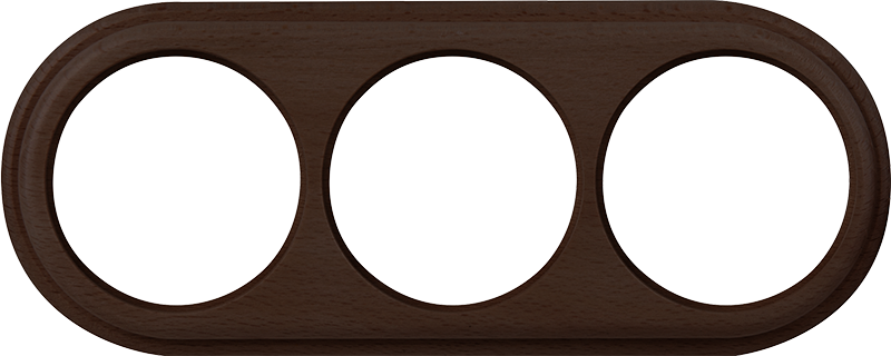 WL15-frame-03 Рамка на 3 поста (венге)